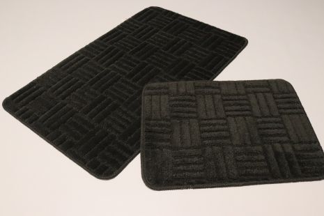Набір килимків у ванну та туалет Vonaldi 80x50+40x50 см Black 1290