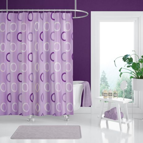 Штора для ванної Rings violet Tropic 180x200 cм