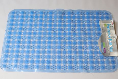 Антиковзний килимок на дно ванни великого розміру (78*49 см) Синій