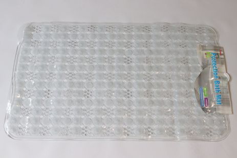 Антискользящий коврик на дно ванной большого размера (78*49 см) Прозрачный