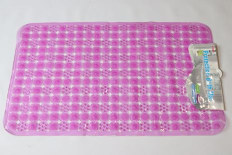 Антиковзний килимок на дно ванни великого розміру (78*49 см) Рожевий