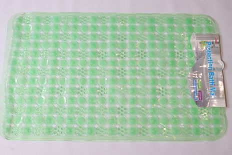 Антиковзний килимок на дно ванни великого розміру (78*49 см) Зелений