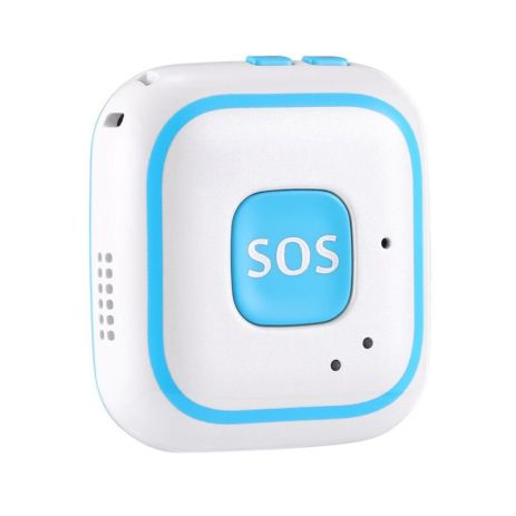 Персональний портативний GPS трекер для дітей із кнопкою SOS Badoo Security V28, блакитний