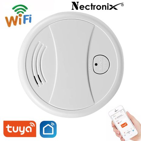 Датчик дыма wifi пожарный датчик Nectronix G2-W, оповещение на смартфон в приложение Tuya smart