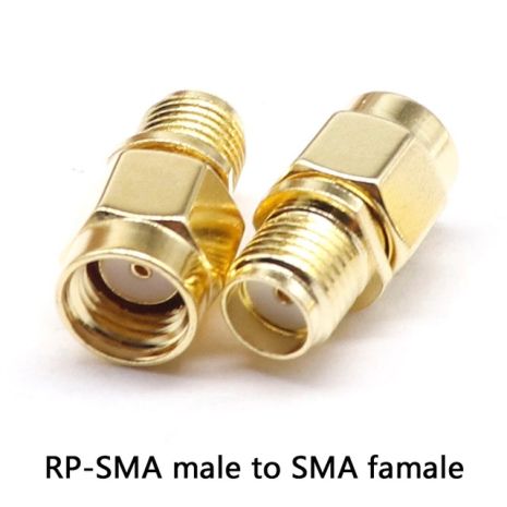 SMA перехідник з RP-SMA male на SMA female без штирьків з 2-х сторін