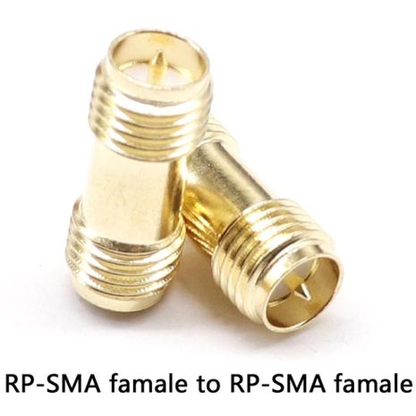 SMA перехідник з RP-SMA female на RP-SMA female зі штирями з 2х сторін