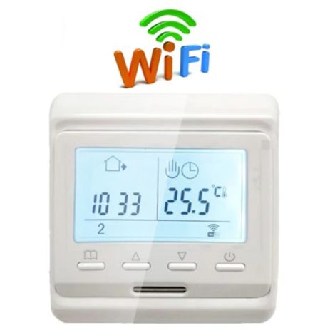Wifi термостат для газового та електричного котла з LCD дисплеєм Minco HeatMK60L, білий