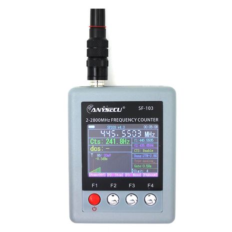 Частотометр цифровий ANYSECU SF-103 з аналізатором CTCCSS/DCS кодів радіостанцій з діапазоном вимірювання 2 МГц - 2.8 ГГц