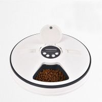 Автоматическая кормушка для собак и котов электронная Pet Feeder, 30x7 см, 6 порций по 128мл, таймер, мелодия