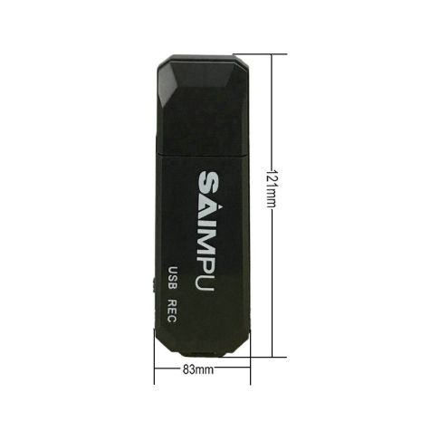 Флешка диктофон мини Saimpu A2, простая запись без настроек, SD карты до 32 Гб, 3 часа работы