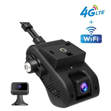 Автомобільний відеореєстратор з 4G+WIFI+GPS Jimi JC400 з передачею відео через інтернет (внутрішня камера винесена на дроті)