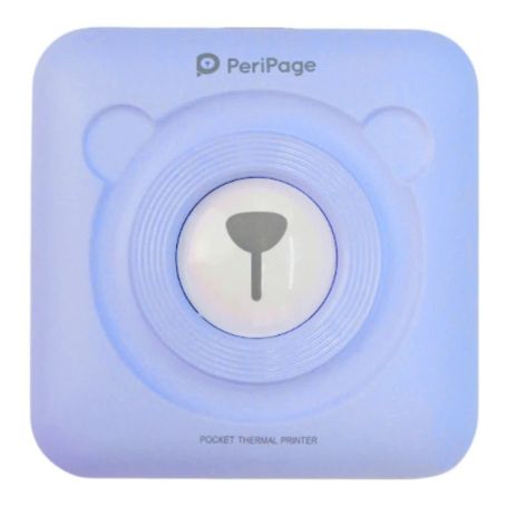 Портативний bluetooth термопринтер для смартфона PeriPage A6, блакитний