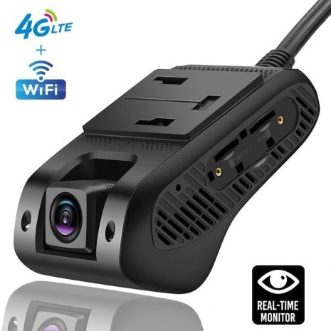 Автомобильный видеорегистратор с 4G + WIFI + GPS Jimi JC400P Aivision Cam с online передачей видео через интернет (2-я камера встроена в корпус)