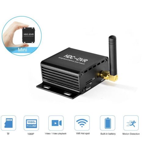 Міні відеореєстратор для відеоспостереження з wifi на 1 камеру до 2 Мп із записом на карту SD до 256 Гб Pegatan HDC-DVR