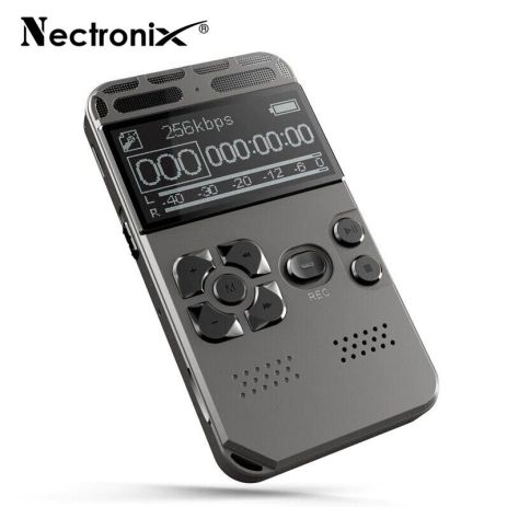 Диктофон цифровий професійний з активацією голосом Nectronix V35, пам'ять 8 Гб, карти SD до 64 Гб, MP3
