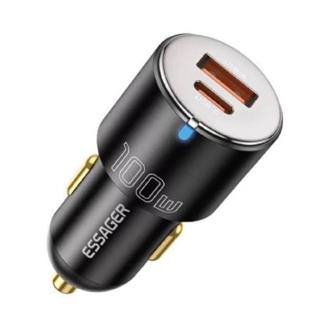 Essager 100W Зарядний пристрій для авто USB+TypeC