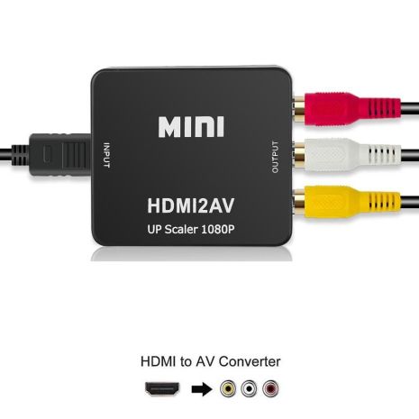 Перехідник адаптер HDMI AV RCA тюльпан hdmi2av