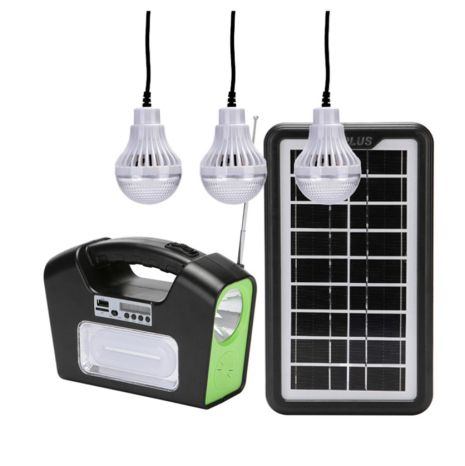 НОВИНКА Потужна сонячна станція GDLite GD-16 + Power Bank + Сонячна батарея + Bluetooth + MP3 (4500 mAh)