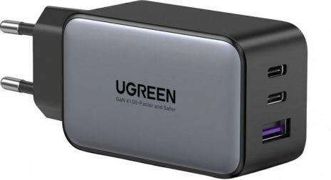 Мережевий зарядний пристрій Ugreen CD 244 65W GaN (швидка зарядка 3в1)