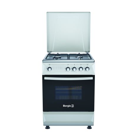 Плита газова Borgio GG 640 Silver MBBL Сіра