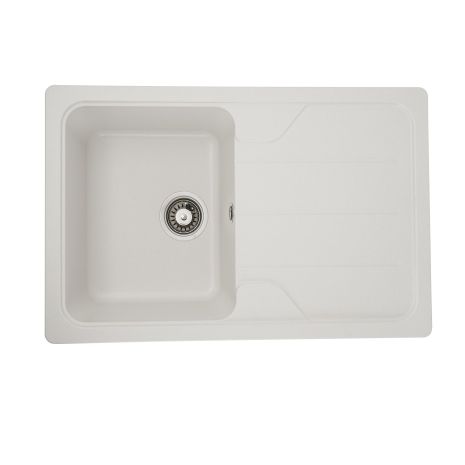 Гранітна мийка для кухні Platinum 7850 VERONA матова Біла