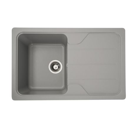 Гранітне миття для кухні Platinum 7850 VERONA матова Сірий металік