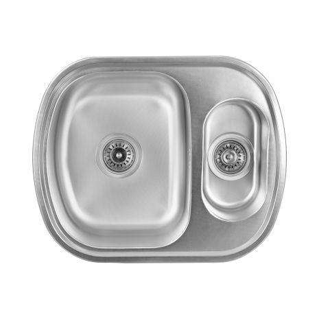 Кухонна мийка із нержавіючої сталі Platinum ДЕКОР 6049D (0,8/180 мм)