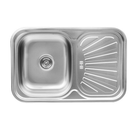 Кухонна мийка із нержавіючої сталі Platinum САТИН 7549 (0,8/180 мм)
