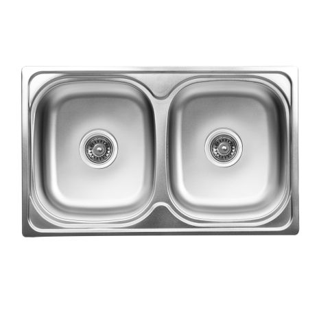 Кухонная мойка из нержавеющей стали прямоугольная Platinum ДЕКОР 7848D (0,8/180 мм)