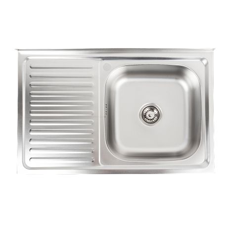 Кухонна мийка із нержавіючої сталі Platinum ДЕКОР 8050 R (0,7/160 мм)