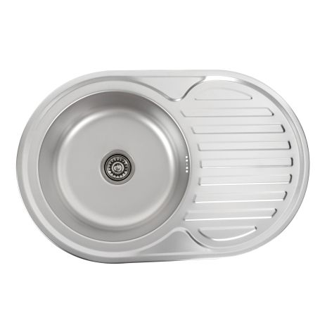 Кухонна мийка із нержавіючої сталі Platinum 7750 САТИН (0,8/180 мм)