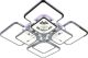 Люстра светодиодная акриловая Sirius MX10005/4+4B CR (RGB-подсветка) 224W-12W