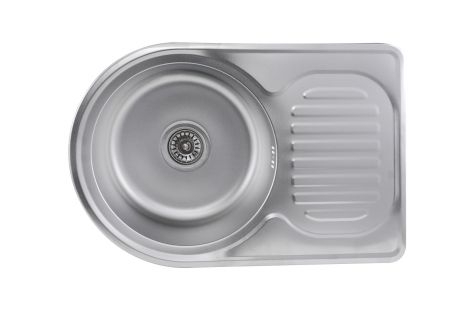 Кухонна мийка із нержавіючої сталі Platinum САТИН 6745 (0,8/180 мм)