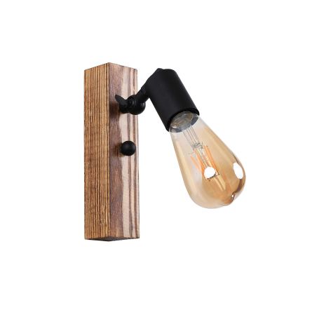 Люстра деревянная производство Sirius S7148 / 1 светлый обжиг черный на 1 лампочку