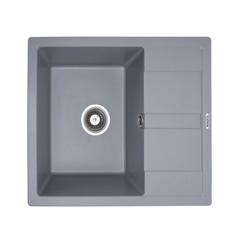 Гранітне миття для кухні Platinum 5851 ARIA матова Сірий металік