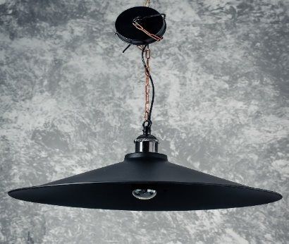 Люстра підвісна металева виробництво Sirius S7004/1 чорна на 1 лампочку