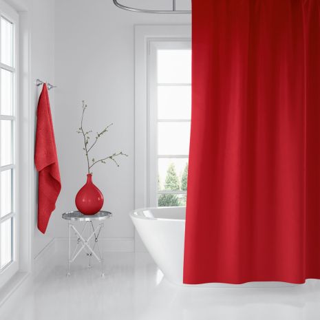 Штора для ванной Red Tropik Турция 180*200 см Красный