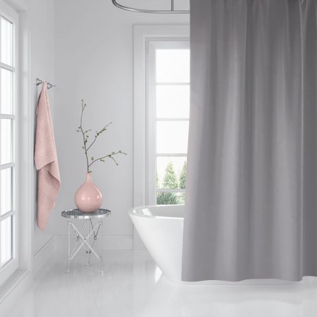 Вузька штора для ванної кімнати Tropik Grey Туреччина 120*200 см