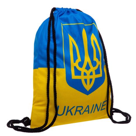 Рюкзак-мішок спортивний UKRAINE жовтий-блакитний
