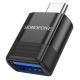 Адаптер перехідник Borofone BV18 ​​Type-C to USB 3.0 (F) чорний