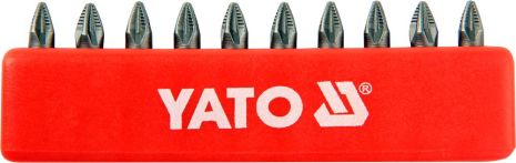 Набір біт хрестових PZ1 1/4" 25 мм 10 шт Yato YT-0470