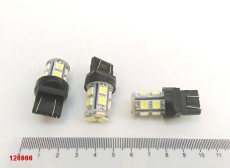 Лампа светодиод б/ц 12V W21/5W T20 13SMD белая