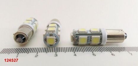 Лампа светодиод с/ц 12V T4W BA9s 9SMD белая