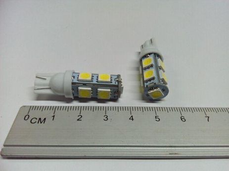 Лампа светодиод б/ц 12V W5W T10 9SMD белая