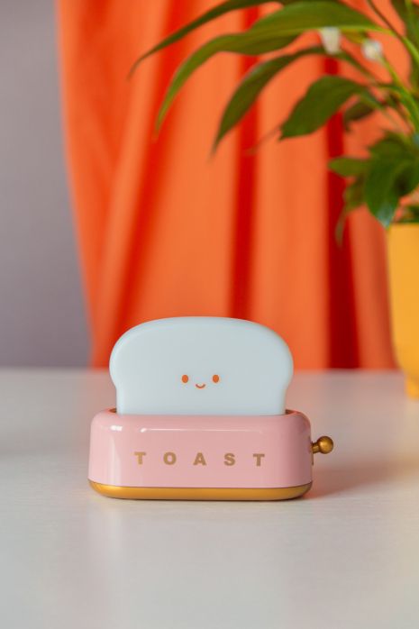 Ночник-світильник у формі тостера на акумуляторі (рожевий)
