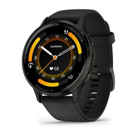 Смарт-часы Garmin Venu 3 Slate Stainless Steel Bezel with Black Case and Silicone Band (010-02784-51)