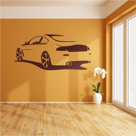 Трафарет для фарбування малюнка на стіні автомобіль одноразовий із самоклеючої плівки у двох розмірах 95 х 209