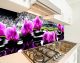 Кухонна панель на кухонний фартух орхідеї на камінні, на двосторонньому скотчі 68 х 305 см, 2 мм