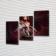 Модульна картина Дівчина з кинджалом на Полотні, 100х110 см, (70x35-3)