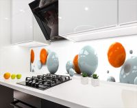 Наклейка на кухонный фартук 60 х 200 см, фотопечать с защитной ламинацией с цветными шарами (БП-s_ab11076)